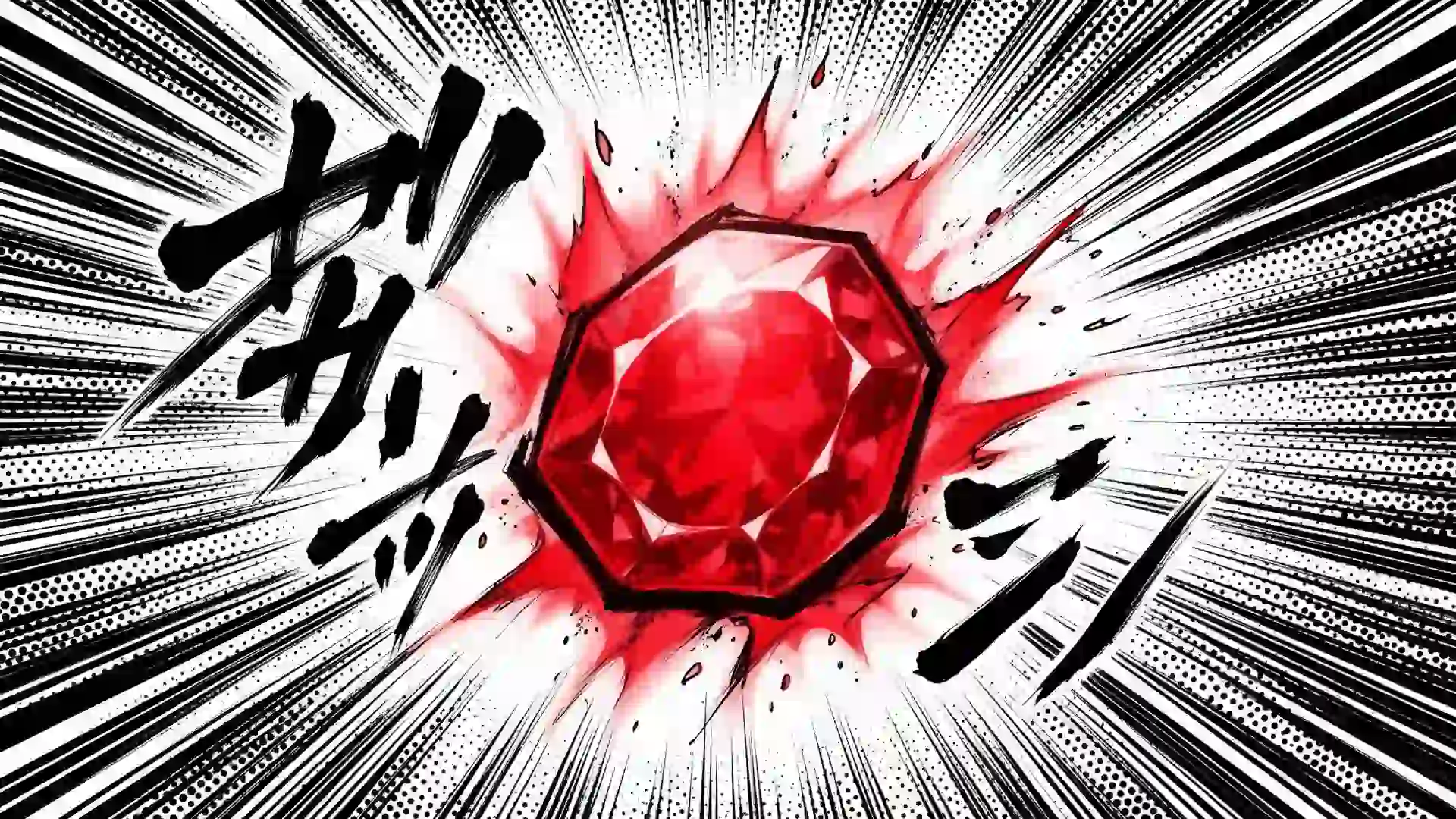 Ruby gemstone manga art