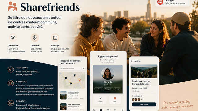 Capture d'écran du projet Sharefriends